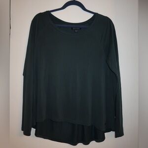 Eileen Fisher Deep Green Long Sleeve Top